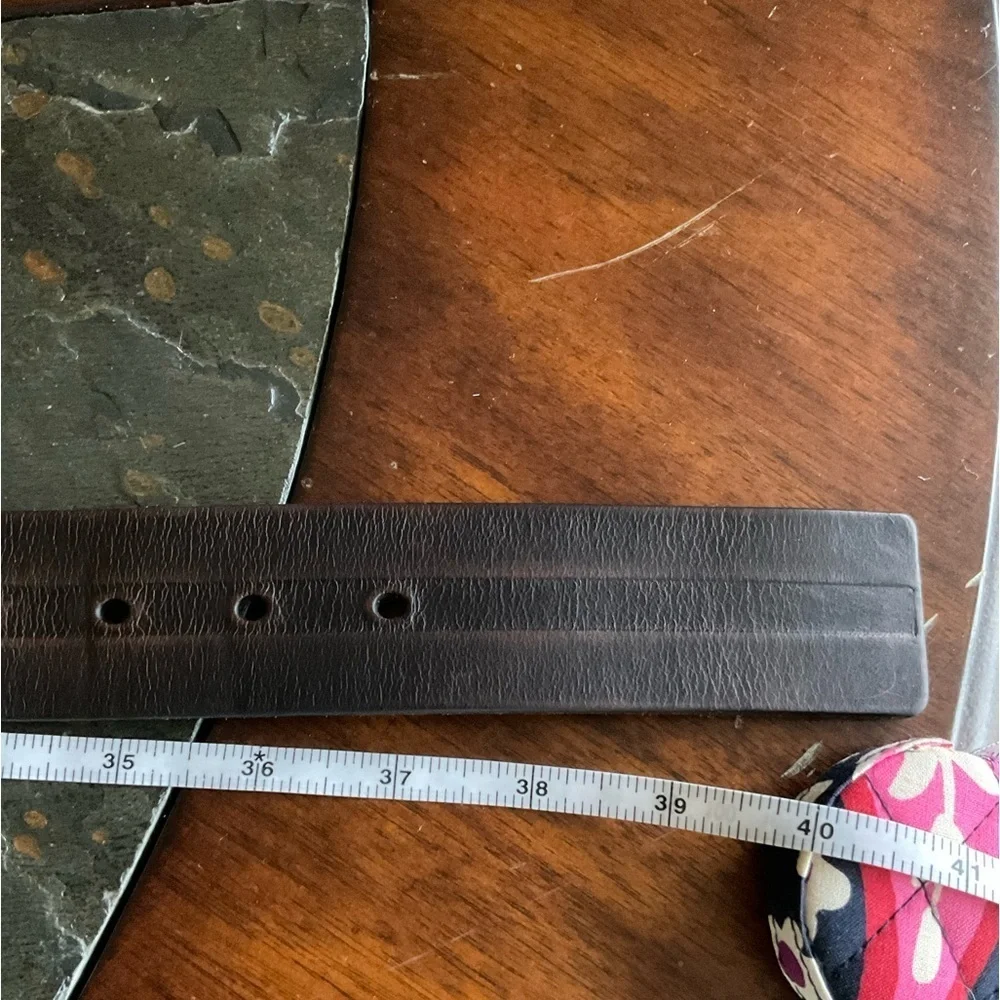 Fossil Mens Dark Brown Leather Belt